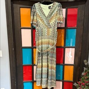 Multicolor Chevron Maxi Dressq